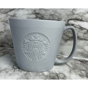 Starbucks Grande Gray Coffee Mug Textured Logo 16 fl oz